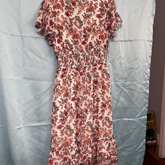 Max Studio Pink Floral Midi Dress - Picture 3 of 3
